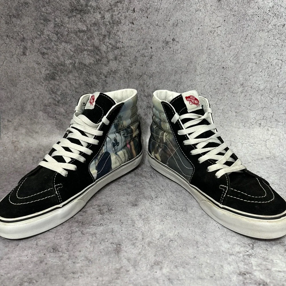 Vans Sk8-Hi MOCA Frances Stark Mens 10 Black Graphic Print High Top Sneakers